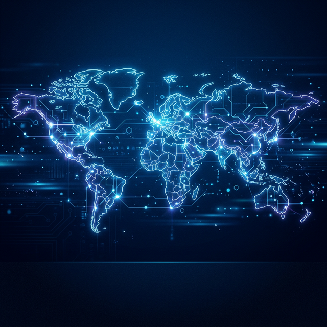 Contact Section Global Network Background